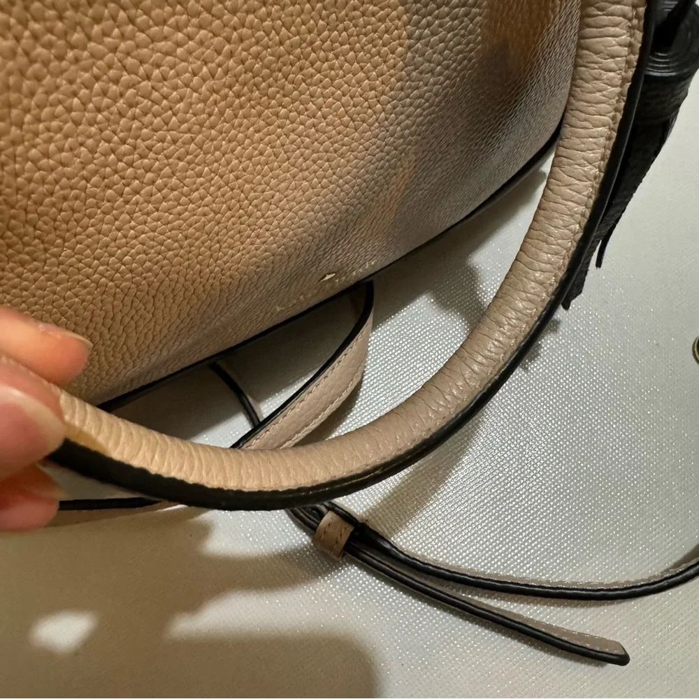 Kate Spade‎ ♠️ Ward Place Evangelie Pink Black Pebbled Leather Purse Bag